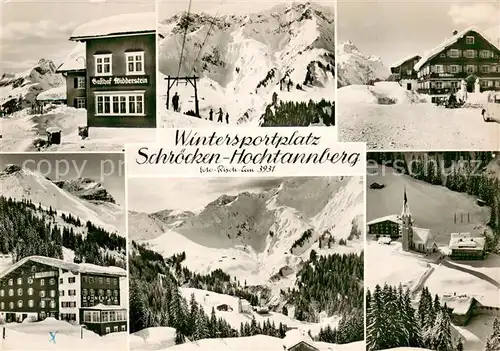 AK / Ansichtskarte Schroecken_Nesslegg_AT Gasthof Widderstein Hochtannberg Panorama 
