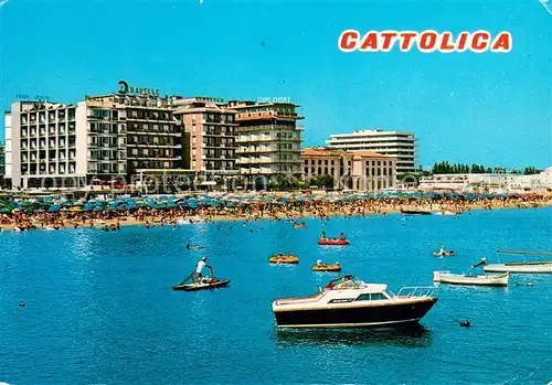 AK / Ansichtskarte Cattolica__Provincia_Rimini_IT Alberghi e Spiaggia 