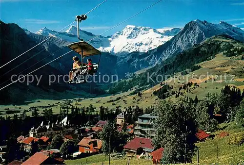 AK / Ansichtskarte Adelboden Sesselbahn Adelboden Schwandfeldspitz Steghorn Wildstrubel Fitzer Adelboden