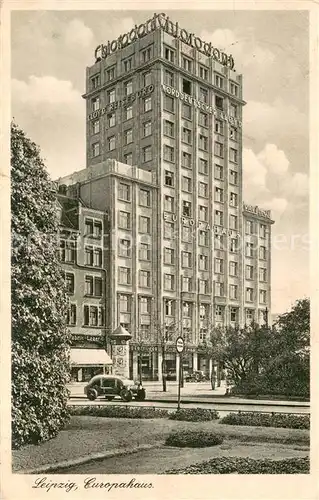 AK / Ansichtskarte Leipzig Europahaus Hochhaus Bromit matt Leipzig