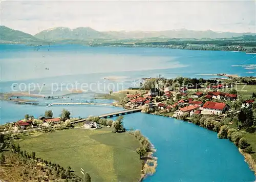 AK / Ansichtskarte Seebruck_Chiemsee Fliegeraufnahme Seebruck Chiemsee