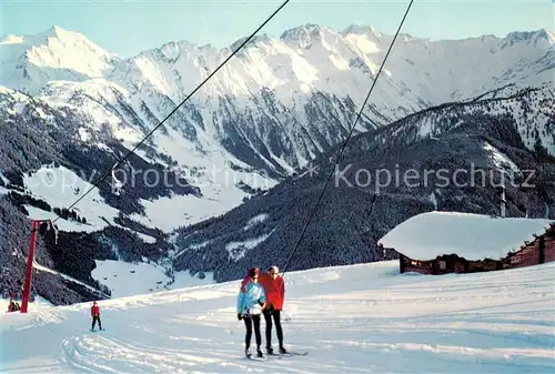 AK / Ansichtskarte Gerlos Isskogelbahn Ebenfeldschlepplift mit Blick ins Schoenachtal Gerlos