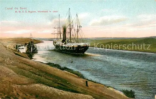 AK / Ansichtskarte Suez_Canal_de_Egypt M.M.S.S. Nygeer traversant le canal 