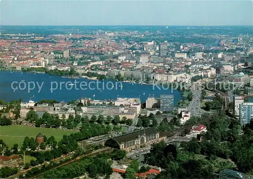 AK / Ansichtskarte Hamburg Blick vom Fernsehturm auf Dammtor und Aussenalster Hamburg