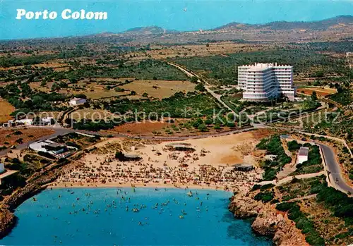 AK / Ansichtskarte Porto_Colom Fliegeraufnahme Strand Panorama Porto Colom