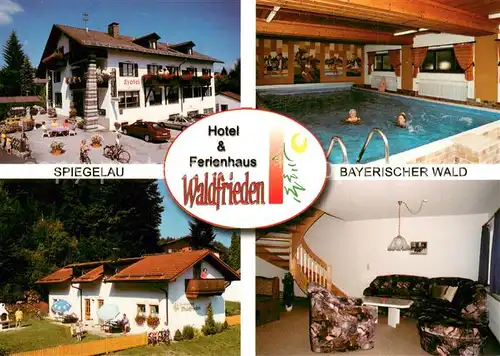 AK / Ansichtskarte Spiegelau Hotel und Ferienhaus Waldfrieden Hallenbad Garten Treppenaufgang Spiegelau