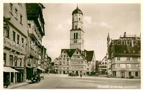 AK / Ansichtskarte Biberach_Riss Marktplatz Biberach Riss