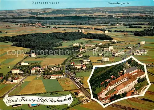 AK / Ansichtskarte Bad_Fuessing Fliegeraufnahmen mit Stift Reichersberg  Bad_Fuessing