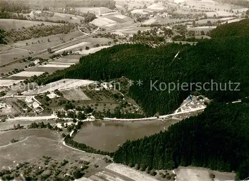 AK / Ansichtskarte Fornsbach Cafe Restaurant Waldsee Fliegeraufnahme Fornsbach