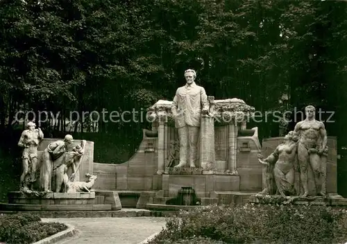 AK / Ansichtskarte Jesenik_Freiwaldau_CZ Denkmal des Wasserdoktors Vincenc Priessnitz 