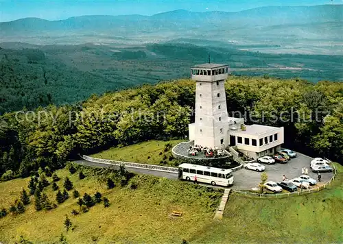 AK / Ansichtskarte Hausen_Aschaffenburg Fliegeraufnahme Rother Kuppe Berggasthof m. Aussichtsturm Hausen Aschaffenburg