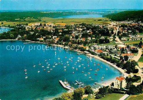 AK / Ansichtskarte Herrsching_Ammersee Fliegeraufnahme Panorama Herrsching Ammersee