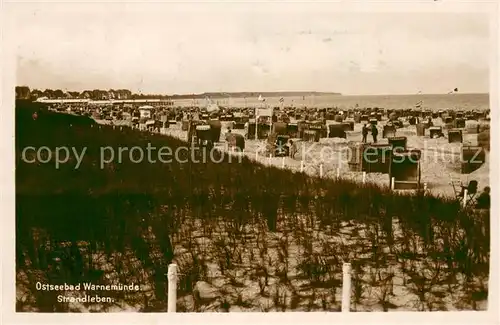 AK / Ansichtskarte Warnemuende_Ostseebad Strandleben Warnemuende_Ostseebad