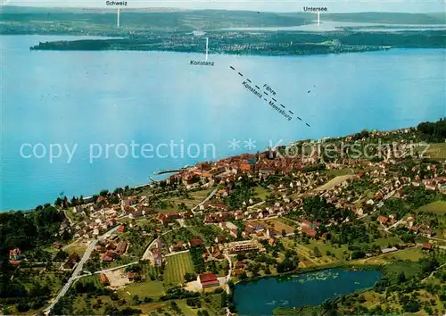 AK / Ansichtskarte Meersburg_Bodensee Fliegeraufnahme Meersburg Bodensee