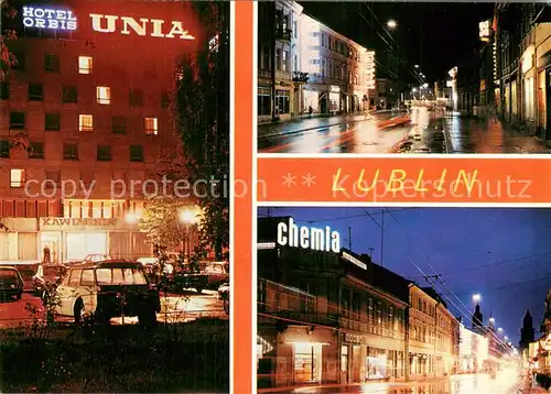 AK / Ansichtskarte Lublin Hotel Unia Ulica Krakowskie Przedmiescie Lublin