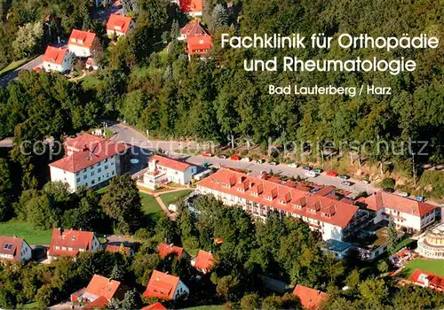 AK / Ansichtskarte Bad_Lauterberg Fachklinik fuer Orthpaedie Fliegeraufnahme Bad_Lauterberg