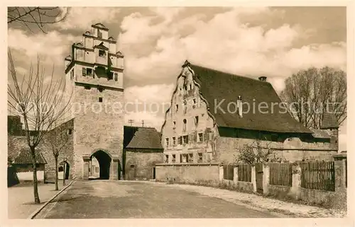 AK / Ansichtskarte Dinkelsbuehl Noerdlinger Tor mit Stadtmuehle Dinkelsbuehl