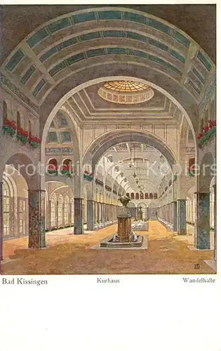 AK / Ansichtskarte Bad_Kissingen Kurhaus Wandelhalle Kuenstlerkarte Aquarell No 7 Bad_Kissingen