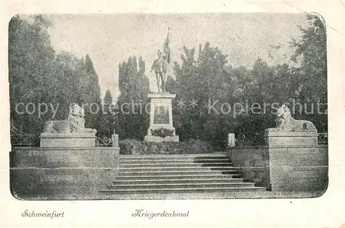 AK / Ansichtskarte Schweinfurt Kriegerdenkmal Feldpost Schweinfurt