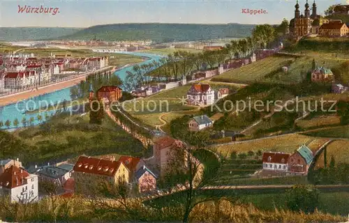 AK / Ansichtskarte Wuerzburg Panorama Main Kaeppele Feldpost Wuerzburg