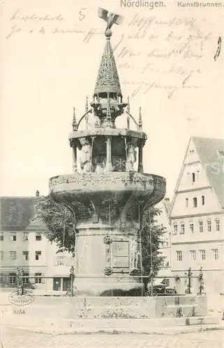 AK / Ansichtskarte Noerdlingen Kunstbrunnen Noerdlingen