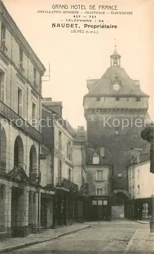 AK / Ansichtskarte Loches_37_Indre et Loire Grand Hotel de France Naudet Proprietaire 