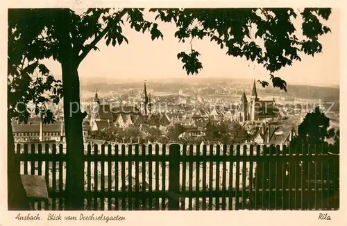 AK / Ansichtskarte Ansbach_Mittelfranken Panorama Blick vom Drechselsgarten Ansbach Mittelfranken