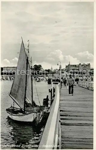 AK / Ansichtskarte Zinnowitz_Ostseebad Seebruecke Zinnowitz_Ostseebad