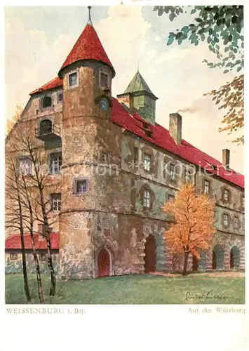 AK / Ansichtskarte Weissenburg__Bayern Altfraenkische Reichsstadt Auf der Wuelzburg Aquarell von Gustav Luettgens Kuenstlerkarte 