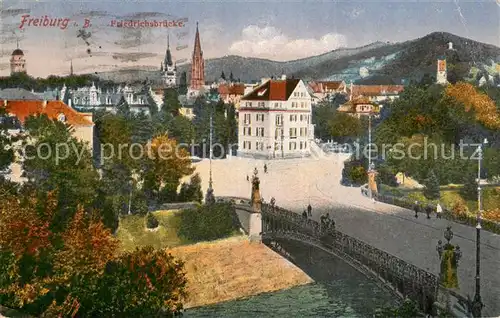 AK / Ansichtskarte Freiburg_Breisgau Friedrichsbruecke Freiburg Breisgau