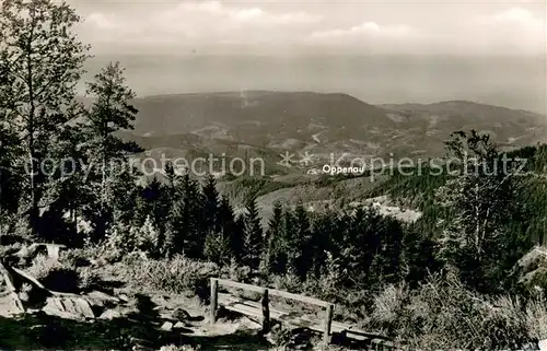 AK / Ansichtskarte Kniebis_Freudenstadt Panorama mit Oppenau Kniebis_Freudenstadt