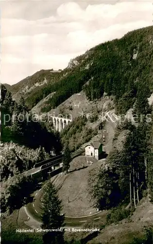 AK / Ansichtskarte Hoellental_Schwarzwald mit Ravennaviadukt Fliegeraufnahme Hoellental_Schwarzwald