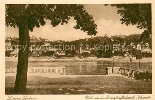 AK / Ansichtskarte Loschwitz_Dresden Blick von der Dampfschiffhaltestelle Blasewitz Loschwitz Dresden