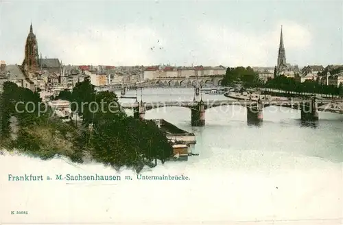 AK / Ansichtskarte Sachsenhausen_Frankfurt Panorama Untermainbruecke Sachsenhausen Frankfurt