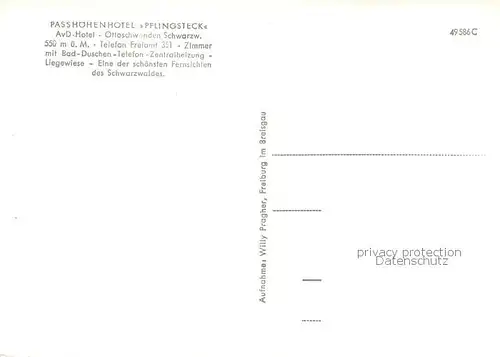 AK / Ansichtskarte Ottoschwanden Passhoehenhotel Pflingsteck Ottoschwanden