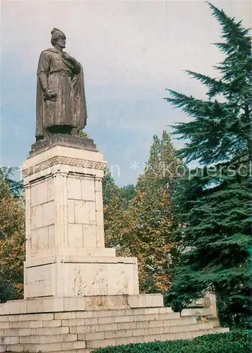 AK / Ansichtskarte Tbilisi_Tiflis_Georgia Denkmal Schota Rustavel 