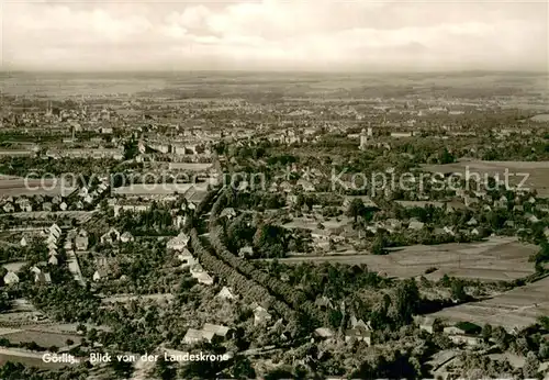 AK / Ansichtskarte Goerlitz__Sachsen Panorama Blick von der Landeskrone 