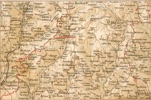 AK / Ansichtskarte Todtmoos Gebietskarte Todtmoos