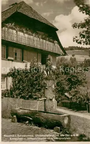 AK / Ansichtskarte Neustadt_Schwarzwald Uhrhaendlerbrunnen Neustadt_Schwarzwald