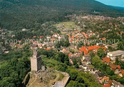 AK / Ansichtskarte Koenigstein__Taunus Fliegeraufnahme mit Burgruine Koenigstein und Stadt 