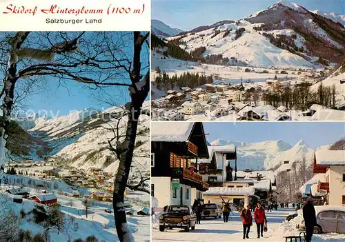 AK / Ansichtskarte Hinterglemm_Saalbach Panorama Dorfpartie Hinterglemm_Saalbach