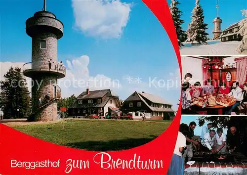 AK / Ansichtskarte Furtwangen Berggasthof zum Brendturm Gaststube Furtwangen