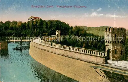 AK / Ansichtskarte Remscheid Remscheider Talsperre Sperrmauer Bergisches Land Remscheid