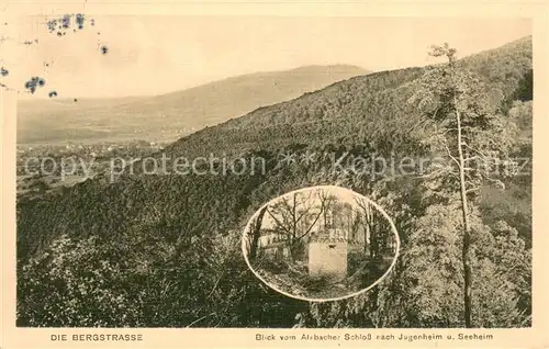 AK / Ansichtskarte Seeheim Jugenheim Panorama Blick vom Alsbacher Schloss Seeheim Jugenheim