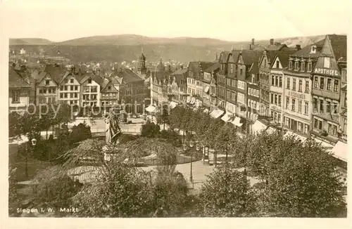 AK / Ansichtskarte Siegen__Westfalen Markt Denkmal 