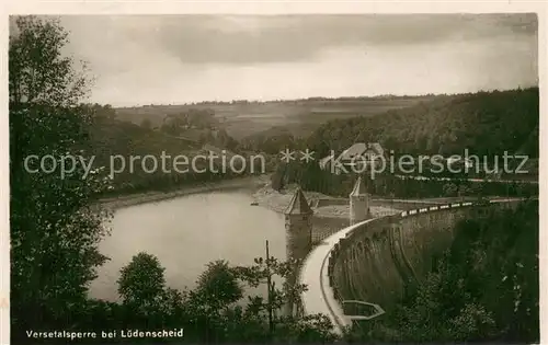 AK / Ansichtskarte Luedenscheid Versetalsperre Sperrmauer Restaurant Pension Luedenscheid