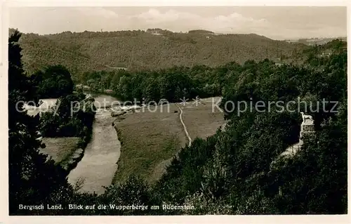 AK / Ansichtskarte Solingen Blick auf die Wupperberge am Ruedenstein Denkmal Solingen