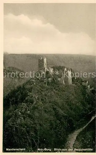 AK / Ansichtskarte Manderscheid_Eifel Burgruine Blick von der Balduinshuette Manderscheid Eifel