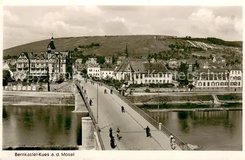 AK / Ansichtskarte Bernkastel Kues Moselbruecke Bernkastel Kues