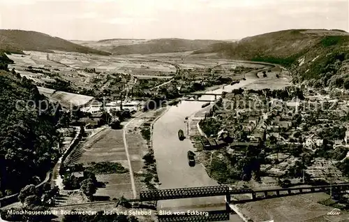 AK / Ansichtskarte Bodenwerder Jod und Solebad Blick vom Eckberg Bodenwerder